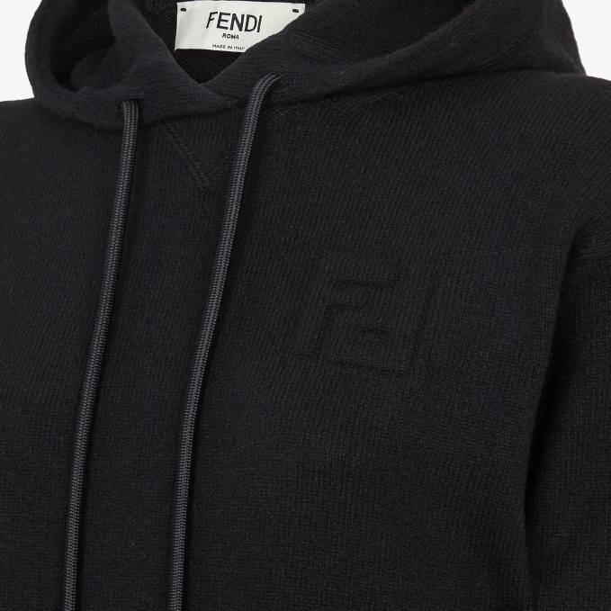 Women Eco-Cashmere Sweater Black Fendi Apparel 6RHH1181