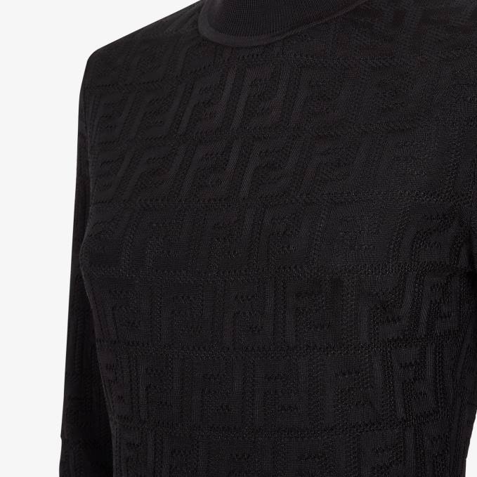 Women Fabric Sweater Black Fendi Apparel 6RHH1014