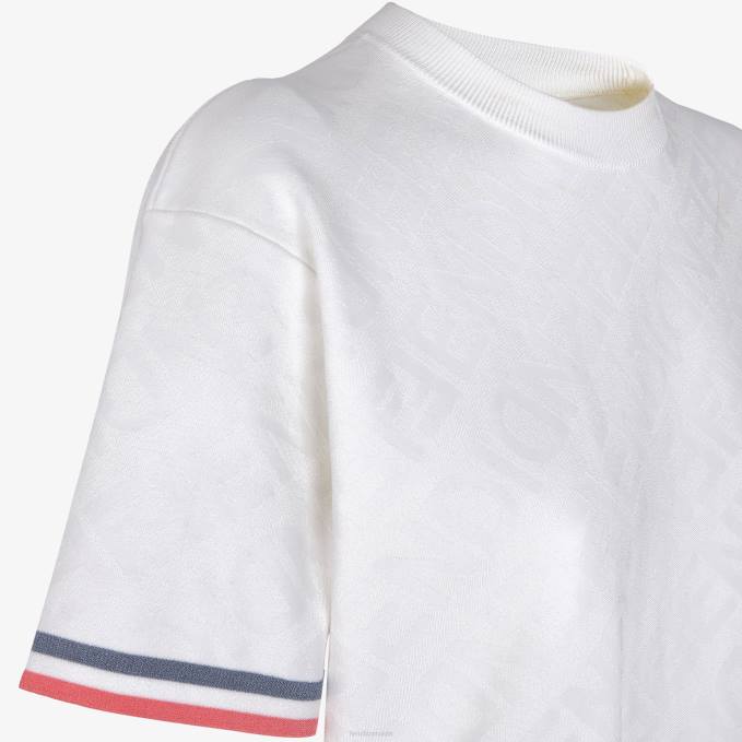 Women Viscose Jumper White Fendi Apparel 6RHH1035