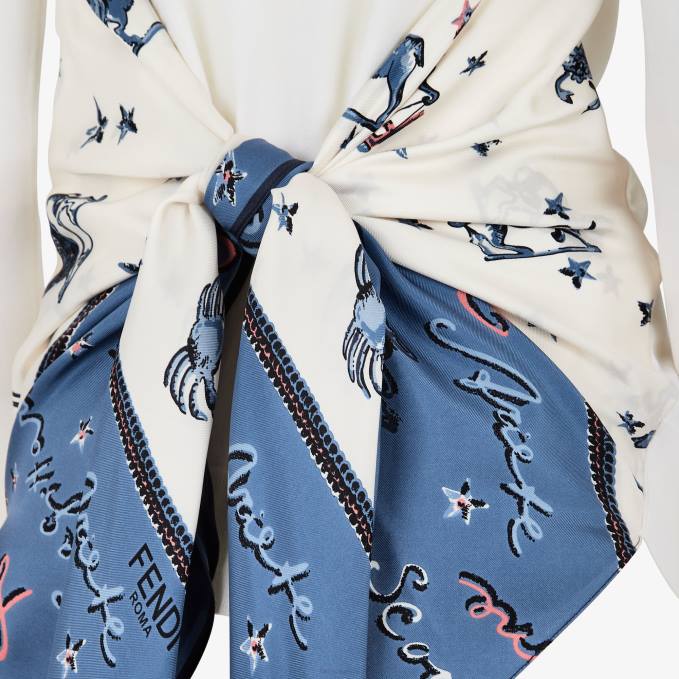 Women Wool Cardigan White Fendi Apparel 6RHH1246