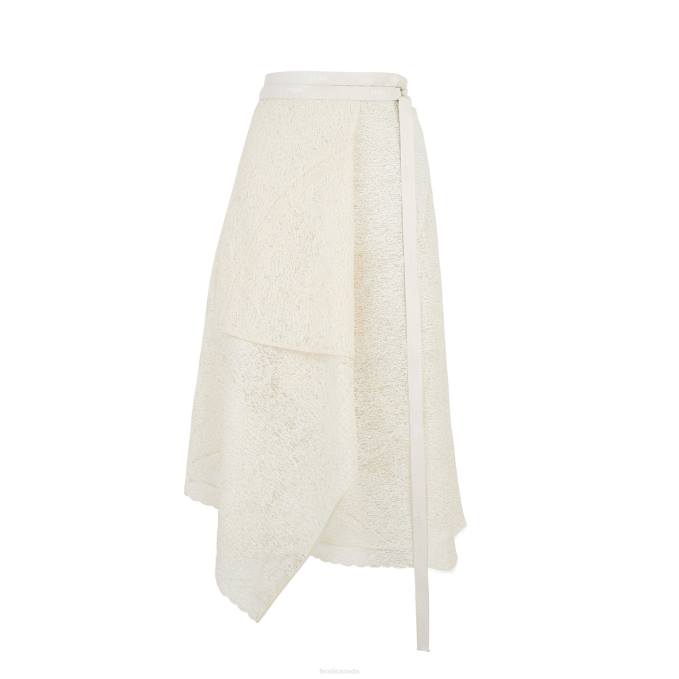 Women Lace Skirt White Fendi Apparel 6RHH942