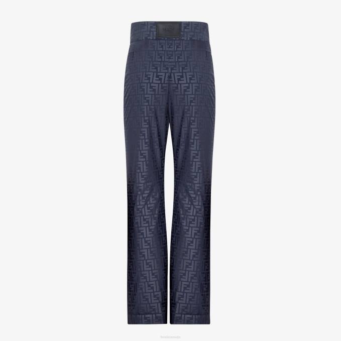 Women FF Tech Fabric Pants Blue Fendi Apparel 6RHH1176