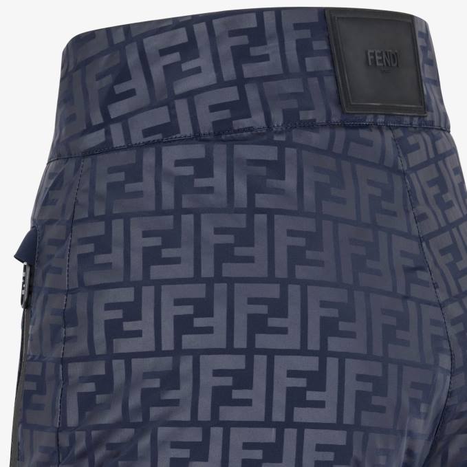 Women FF Tech Fabric Pants Blue Fendi Apparel 6RHH1176