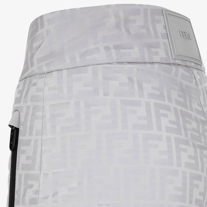 Women FF Tech Fabric Pants Gray Fendi Apparel 6RHH1179