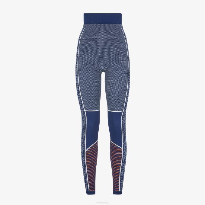 Women Seamless Leggings Blue Fendi Apparel 6RHH1166