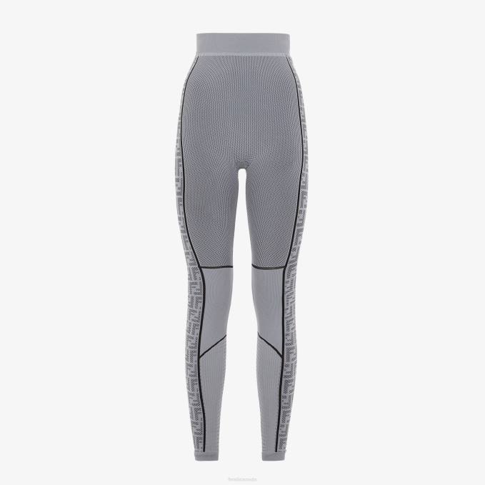 Women Seamless Leggings Gray Fendi Apparel 6RHH1168