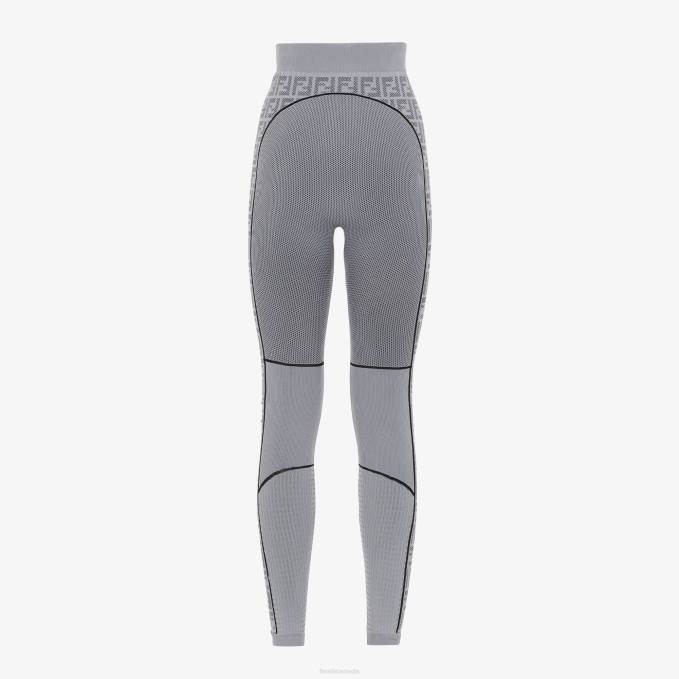 Women Seamless Leggings Gray Fendi Apparel 6RHH1168