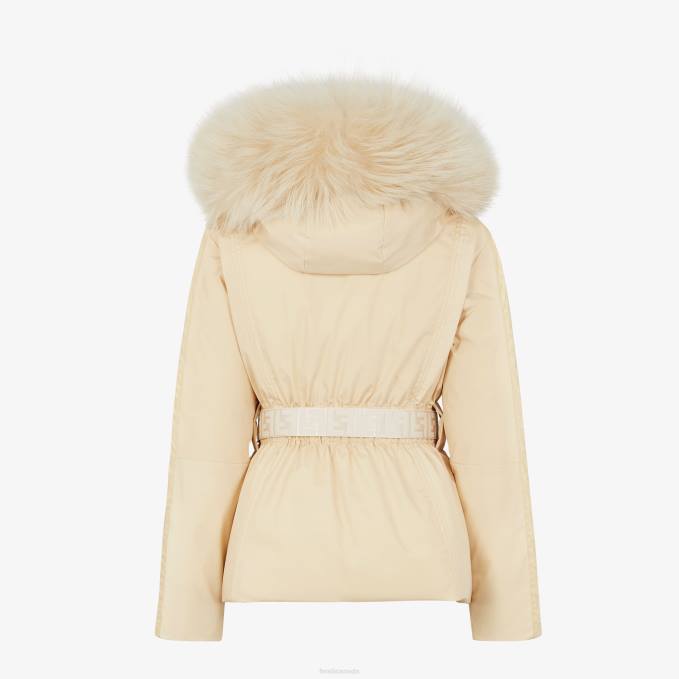 Women Ski Jacket In Nylon White Fendi Apparel 6RHH1239