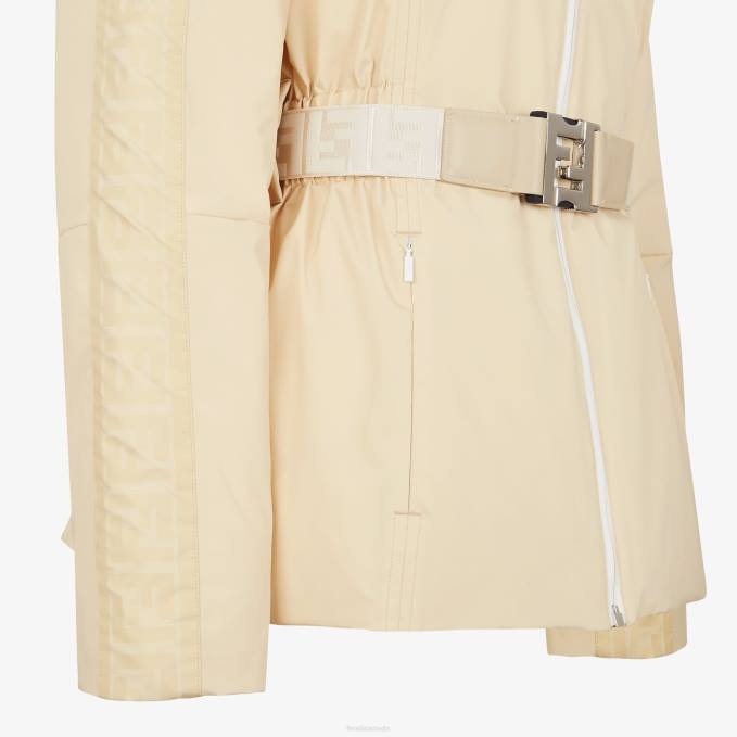 Women Ski Jacket In Nylon White Fendi Apparel 6RHH1239
