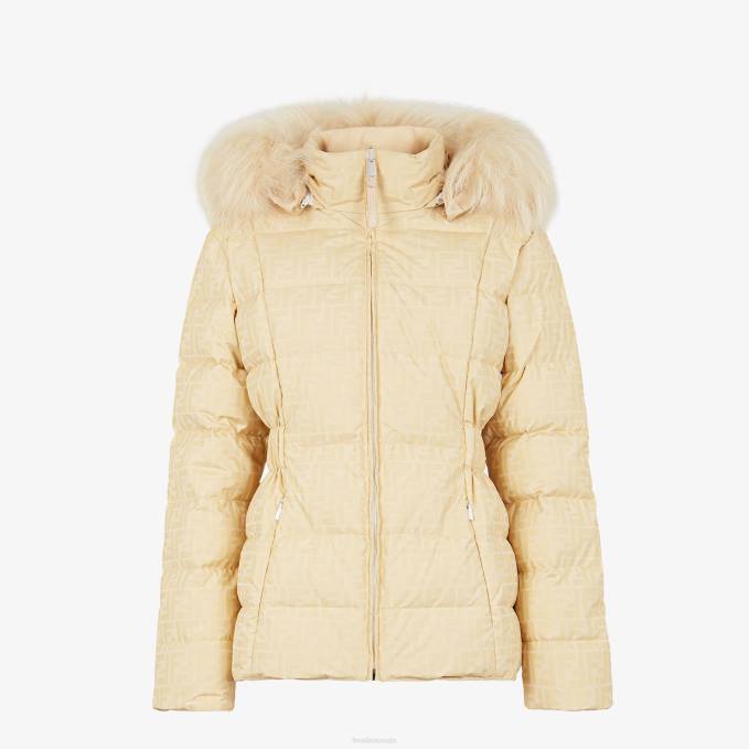 Women Ski Jacket In Nylon White Fendi Apparel 6RHH1239