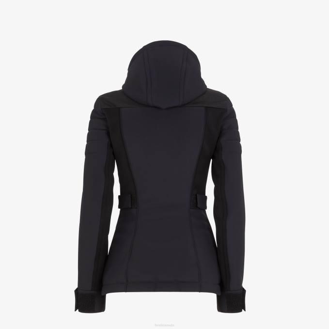 Women Tech Fabric Jacket Black Fendi Apparel 6RHH1171