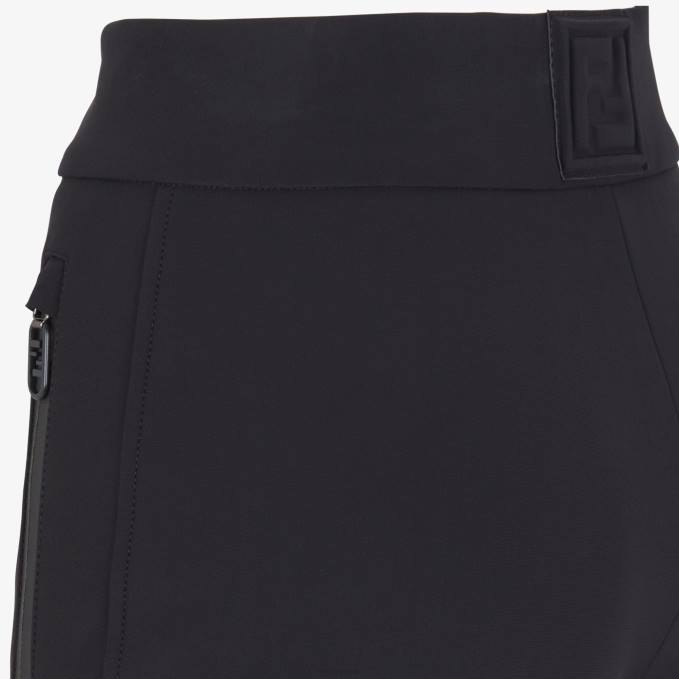 Women Tech Fabric Pants Black Fendi Apparel 6RHH1172