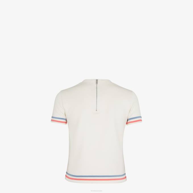 Women Jersey Skirt White Fendi Apparel 6RHH1040