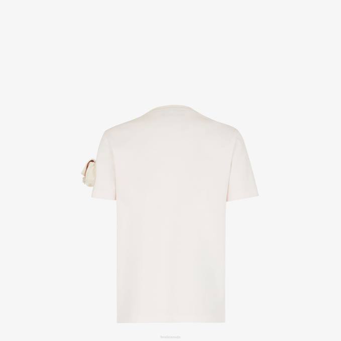 Women Jersey T-Shirt White Fendi Apparel 6RHH1150