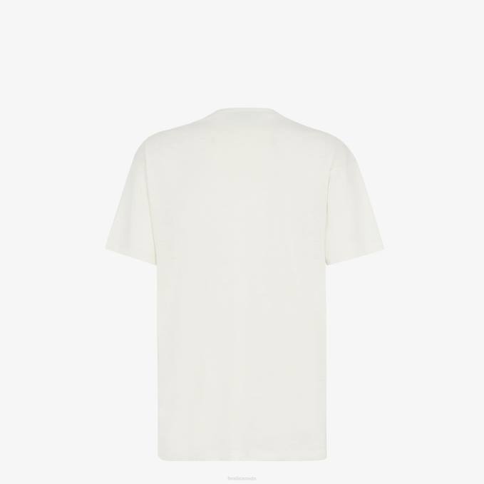 Women Jersey T-Shirt White Fendi Apparel 6RHH950