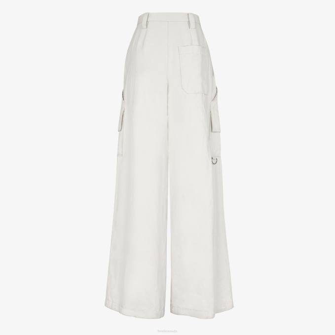 Women Canvas By Marc Jacobs Pants White Fendi Apparel 6RHH1245