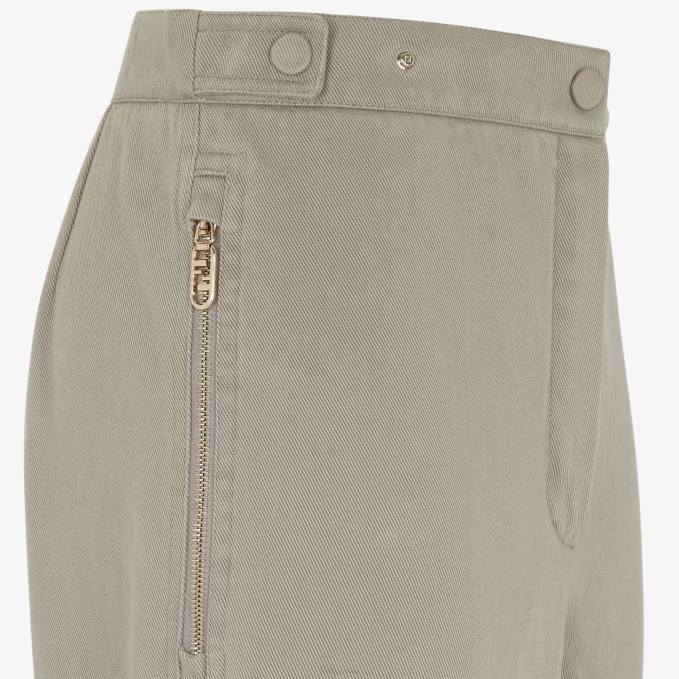 Women Dove Drill Pants Beige Fendi Apparel 6RHH1191