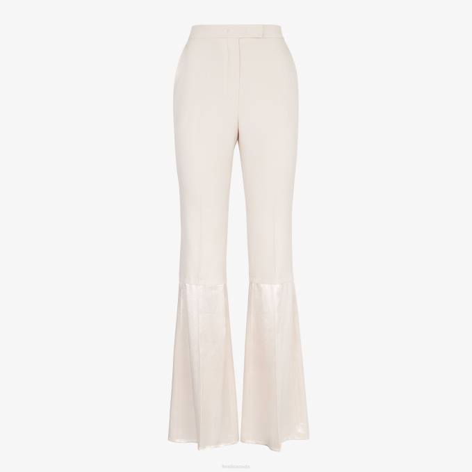Women Gabardine Pants Beige Fendi Apparel 6RHH1083