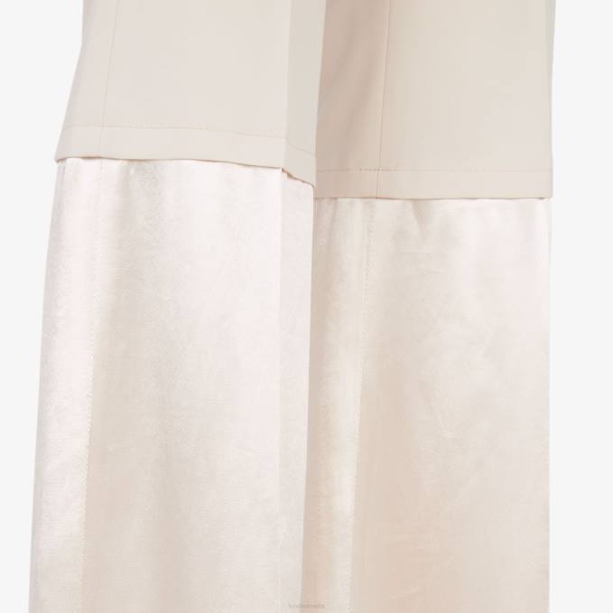 Women Gabardine Pants Beige Fendi Apparel 6RHH1083