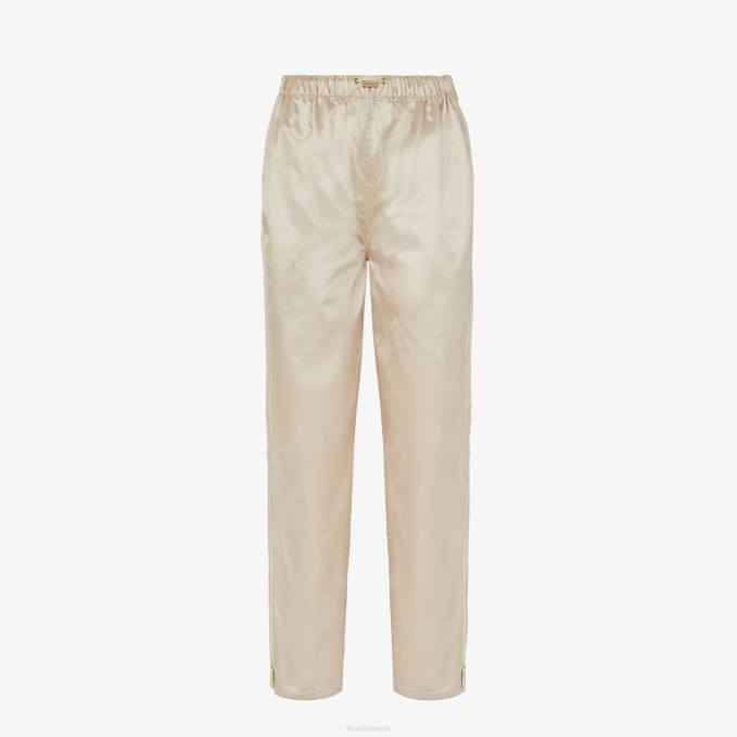 Women Nylon Pants White Fendi Apparel 6RHH1152