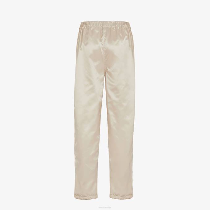 Women Nylon Pants White Fendi Apparel 6RHH1152