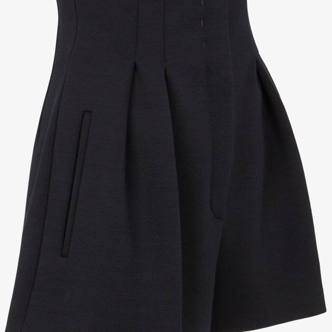 Women Pique Shorts Black Fendi Apparel 6RHH1243