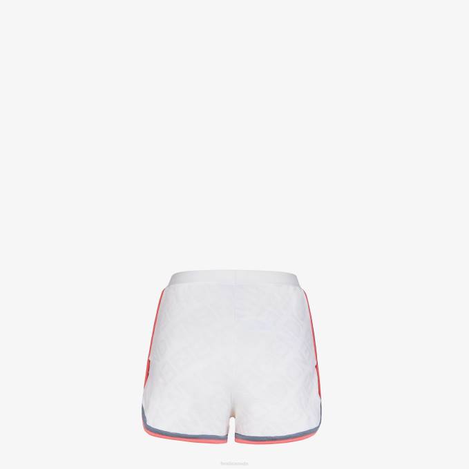 Women Viscose Shorts White Fendi Apparel 6RHH1036