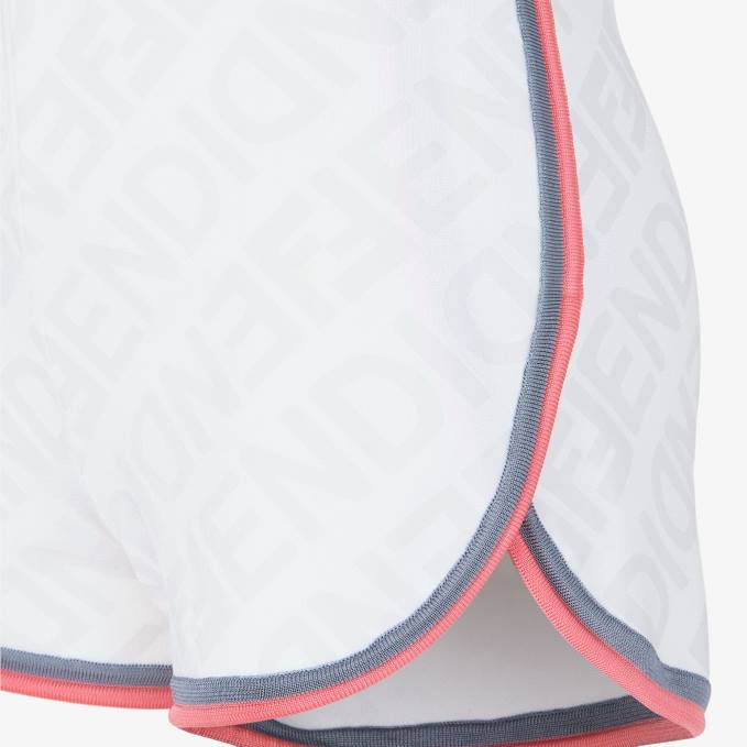 Women Viscose Shorts White Fendi Apparel 6RHH1036