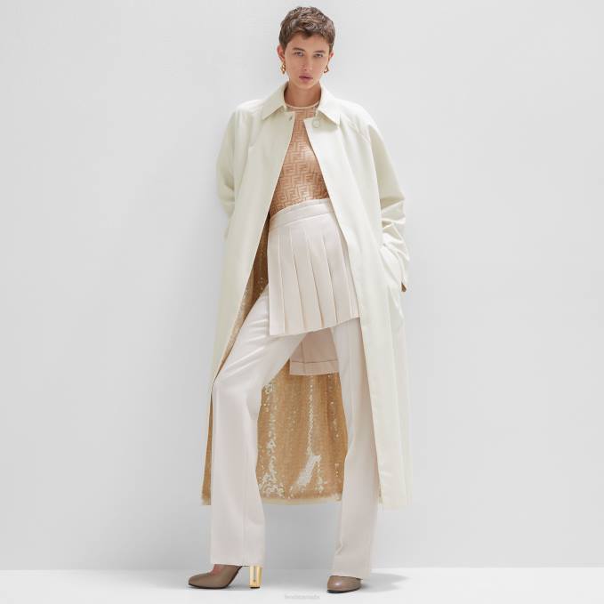 Women Lace Bodysuit Beige Fendi Apparel 6RHH968