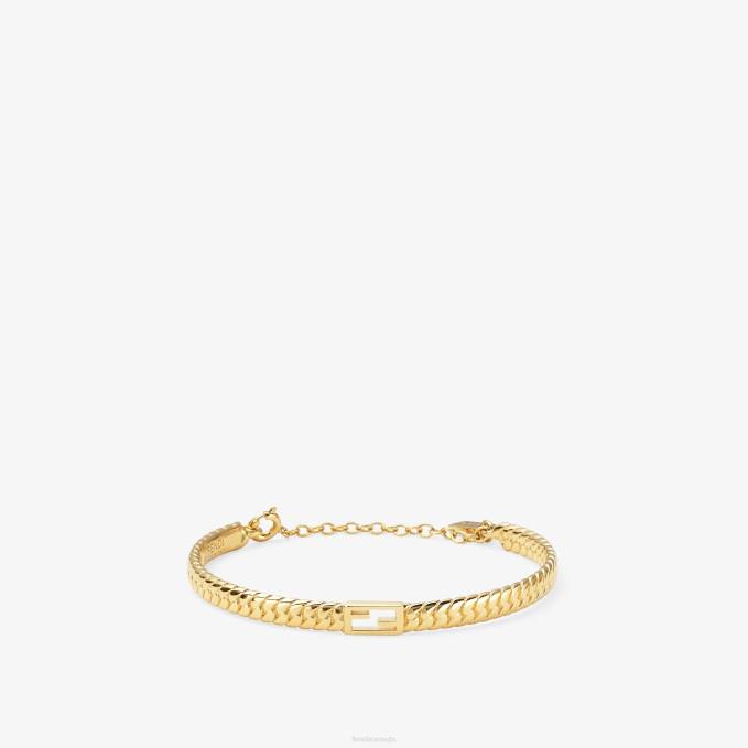 Women Baguette Bracelet Gold Fendi Jewelry 6RHH1741
