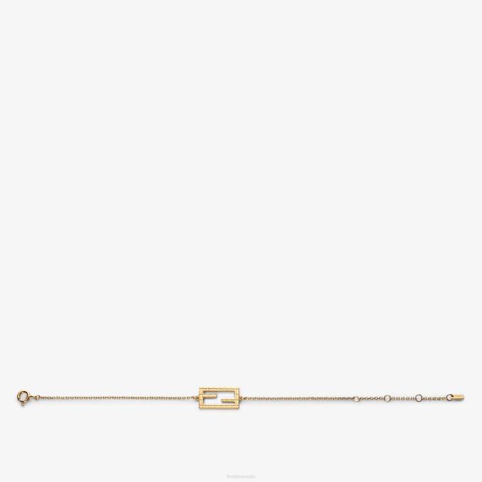 Women Baguette Bracelet Gold Fendi Jewelry 6RHH1753