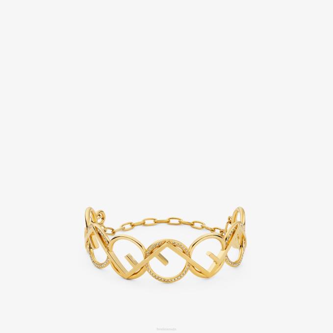 Women Bracelet Gold Fendi Jewelry 6RHH1687