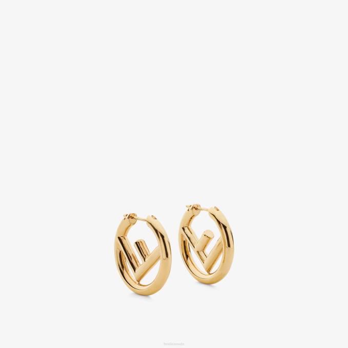 Women F Is Earrings Gold Fendi Jewelry 6RHH1616
