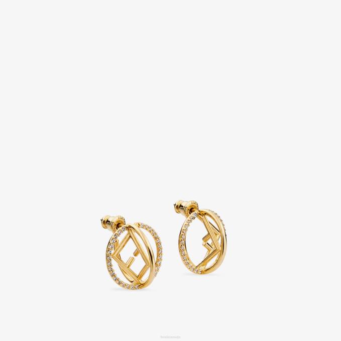 Women F Is Earrings Gold Fendi Jewelry 6RHH1670