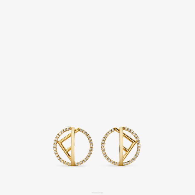 Women F Is Earrings Gold Fendi Jewelry 6RHH1670