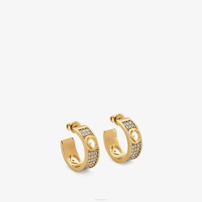 Women F Is Earrings Gold Fendi Jewelry 6RHH1749