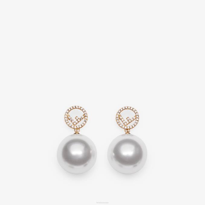Women F Is Earrings Gold Fendi Jewelry 6RHH1754