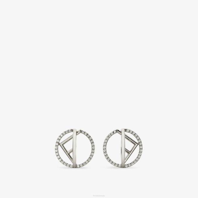 Women F Is Earrings Silver Fendi Jewelry 6RHH1682