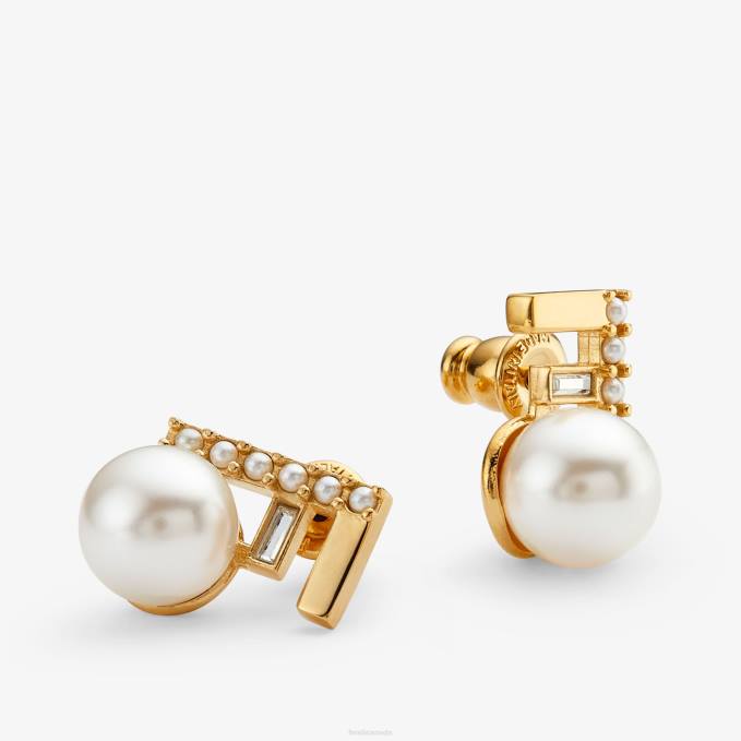 Women First Earrings Gold Fendi Jewelry 6RHH1714