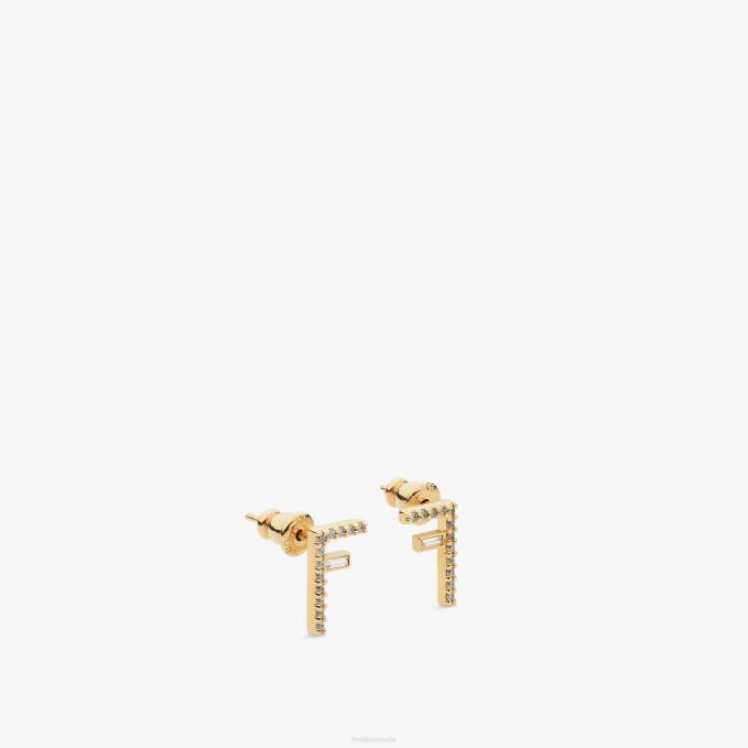 Women First Earrings Gold Fendi Jewelry 6RHH1719