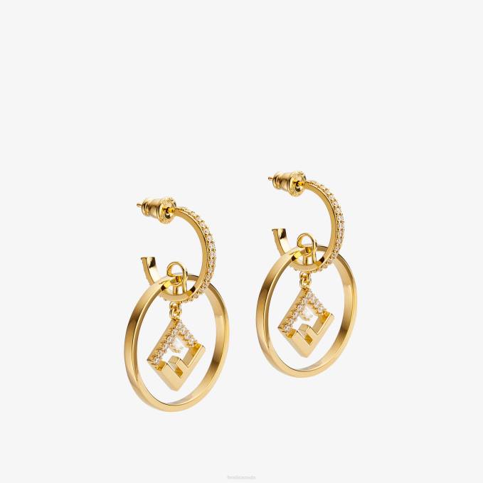 Women Forever Earrings Gold Fendi Jewelry 6RHH1610