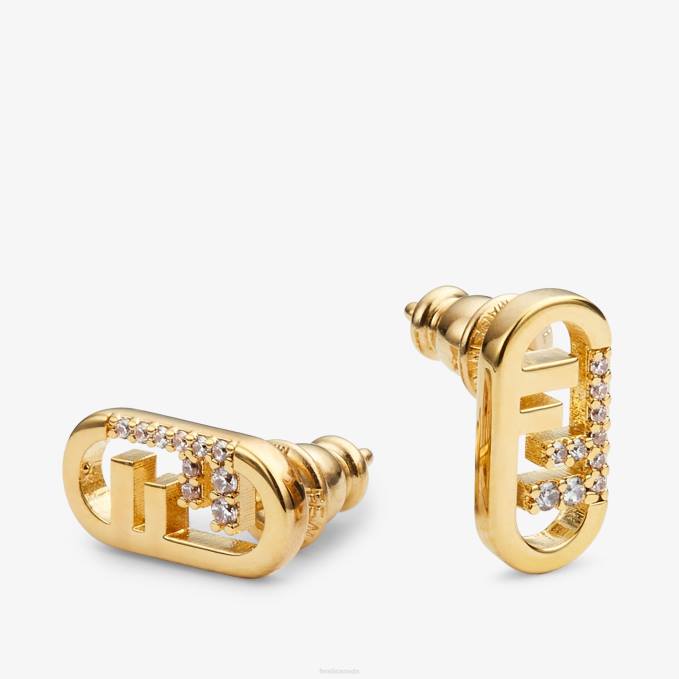 Women O'Lock Earrings Gold Fendi Jewelry 6RHH1659