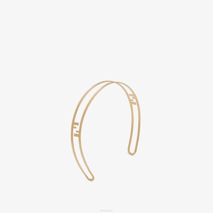 Women Hair Band Gold Fendi Jewelry 6RHH359