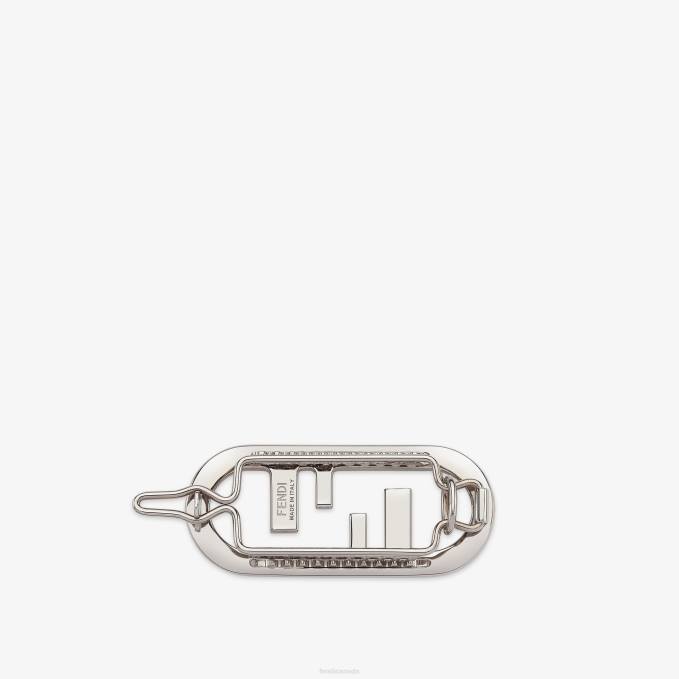 Women Hair Clip Silver Fendi Jewelry 6RHH491
