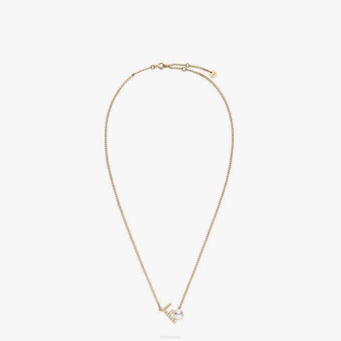 Women First Necklace Gold Fendi Jewelry 6RHH1713