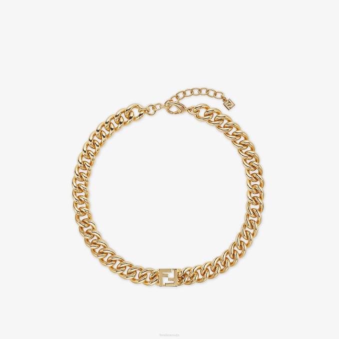 Women Forever Necklace Gold Fendi Jewelry 6RHH1669