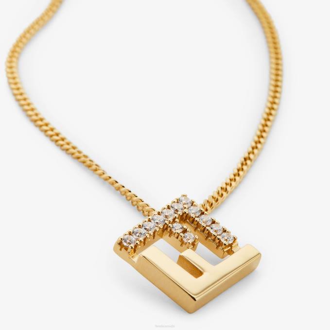 Women Metal Necklace Gold Fendi Jewelry 6RHH1614