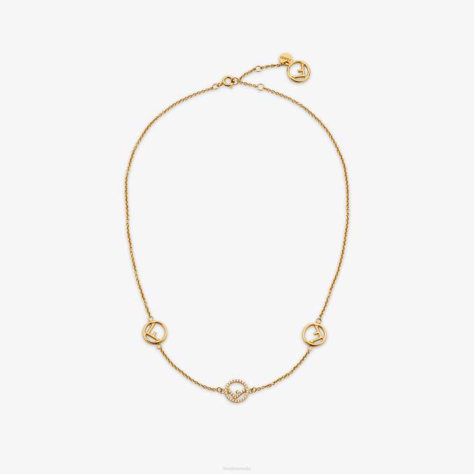Women Necklace Gold Fendi Jewelry 6RHH1619