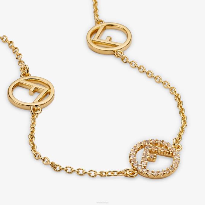 Women Necklace Gold Fendi Jewelry 6RHH1619