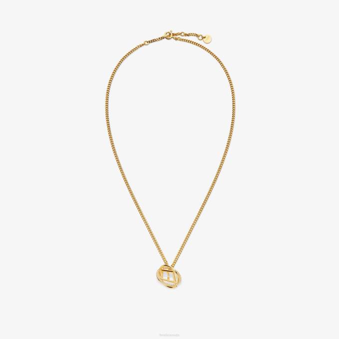 Women Necklace Gold Fendi Jewelry 6RHH1671